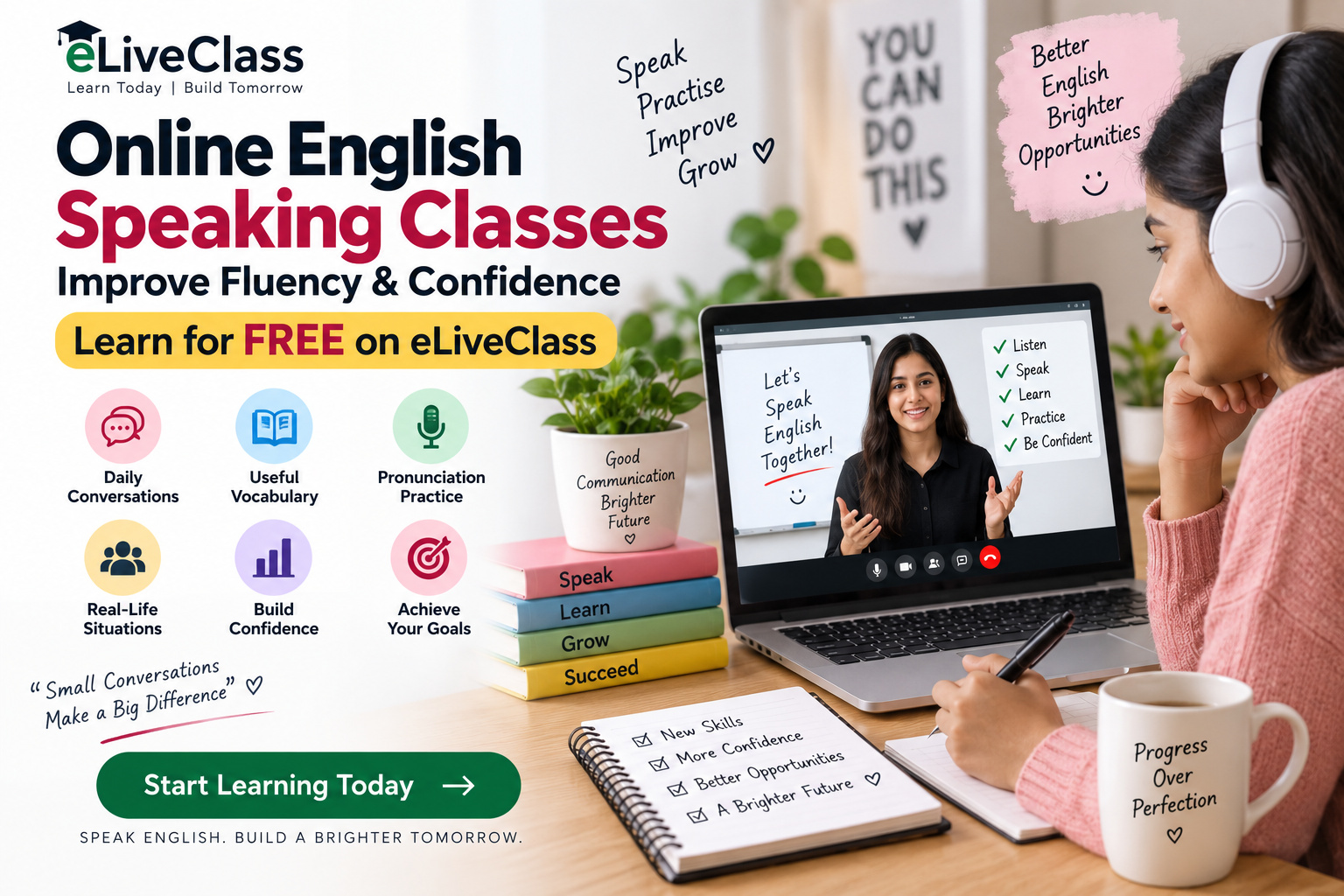 Read more about the article How Online English Speaking Classes Improve Fluency & Confidence