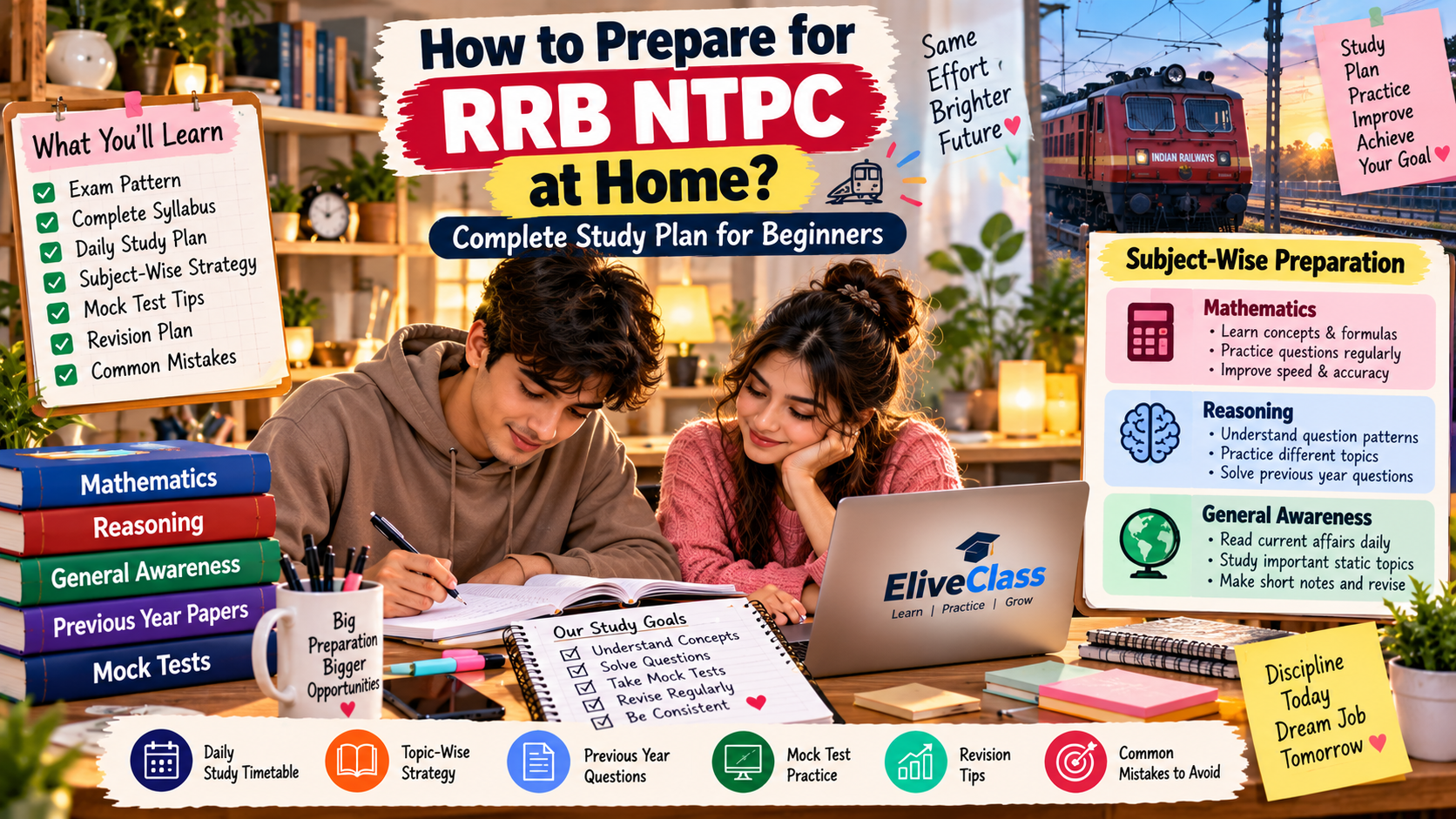 Read more about the article How to Prepare for RRB NTPC at Home: Complete Study Plan for Beginners